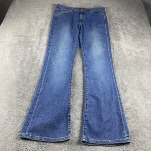 Levis 519 Low Flare Stretch Jeans Womens 13 Long Blue Medium Wash VTG